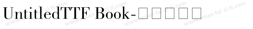 UntitledTTF Book字体转换